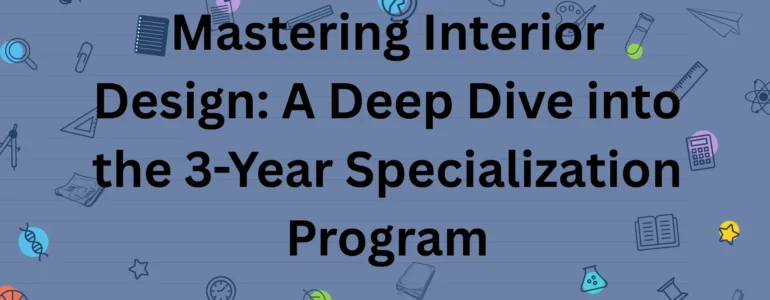 Mastering Interior Design: A Deep Dive into the 3-Year Specialization Program
