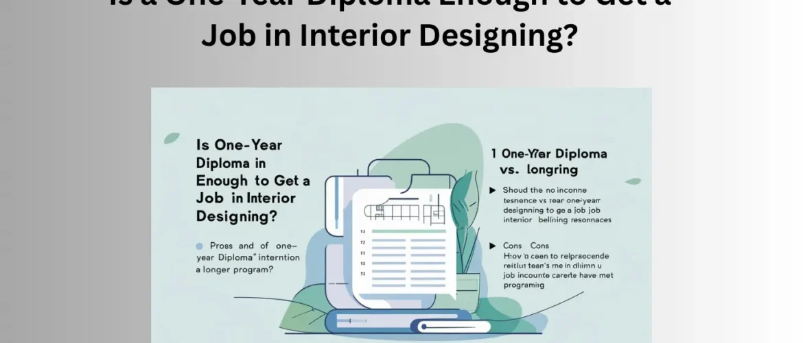 Is a One-Year Diploma Enough to Get a Job in Interior Designing?